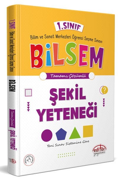 1. Sınıf Bilsem Hazırlık Şekil Yeteneği Tamamı Çözümlü Editör Yayınları