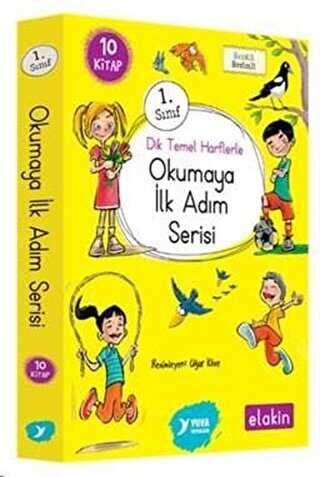 1. Sınıf Dik Temel Harflerle Okumaya İlk Adım Serisi Elakin Yeni Ses Grupları 10 Kitap Takım Yuva Yayınları