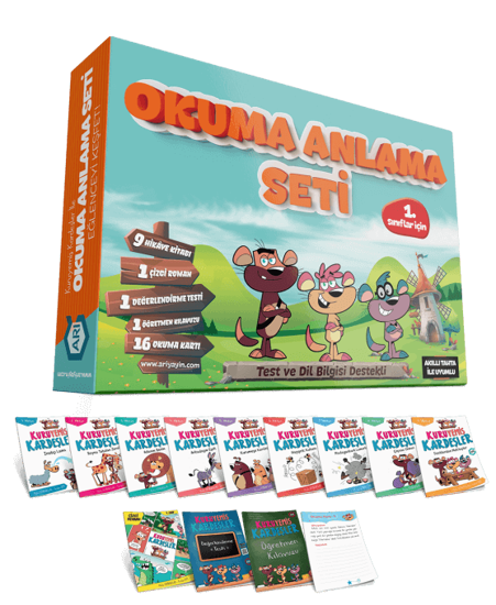 1. Sınıf Kuruyemiş Kardeşler Okuma Anlama Seti Arı Yayınları