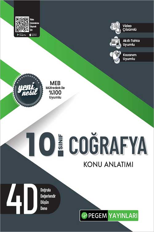10. Sınıf Coğrafya Konu Anlatımı Pegem Akademi Yayınları