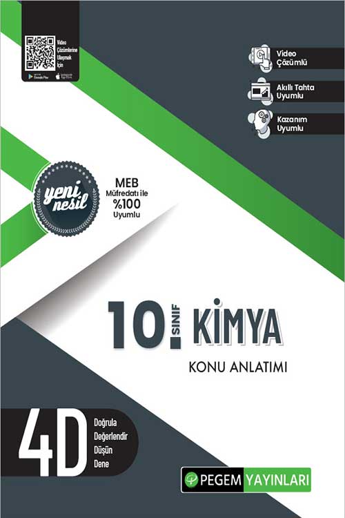 10. Sınıf Kimya Konu Anlatımı Pegem Akademi Yayınları