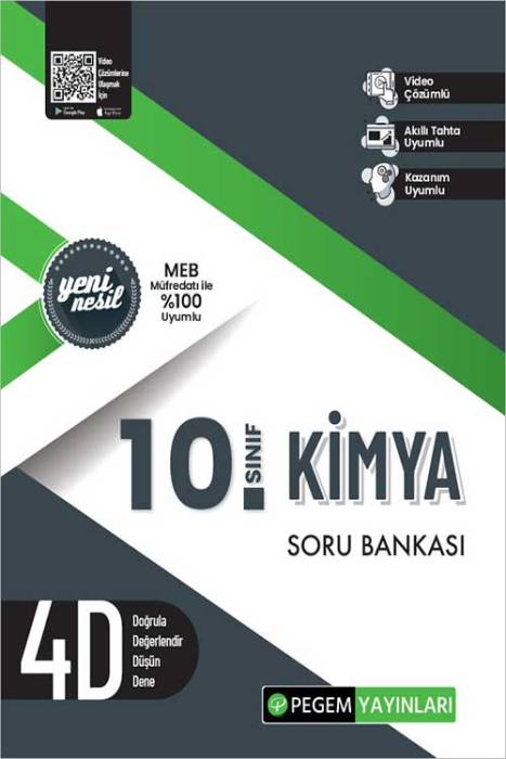 10. Sınıf Kimya Soru Bankası Pegem Akademi Yayınları