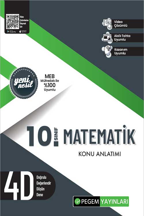 10. Sınıf Matematik Konu Anlatımı Pegem AKademi Yayınları