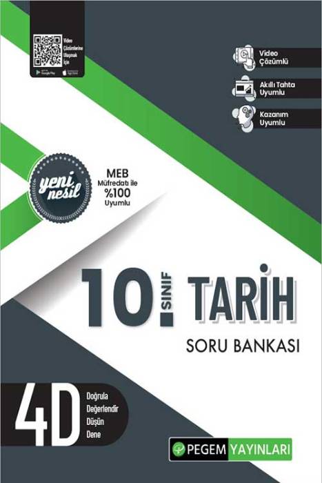 10. Sınıf Tarih Soru Bankası Pegem Akademi Yayınları