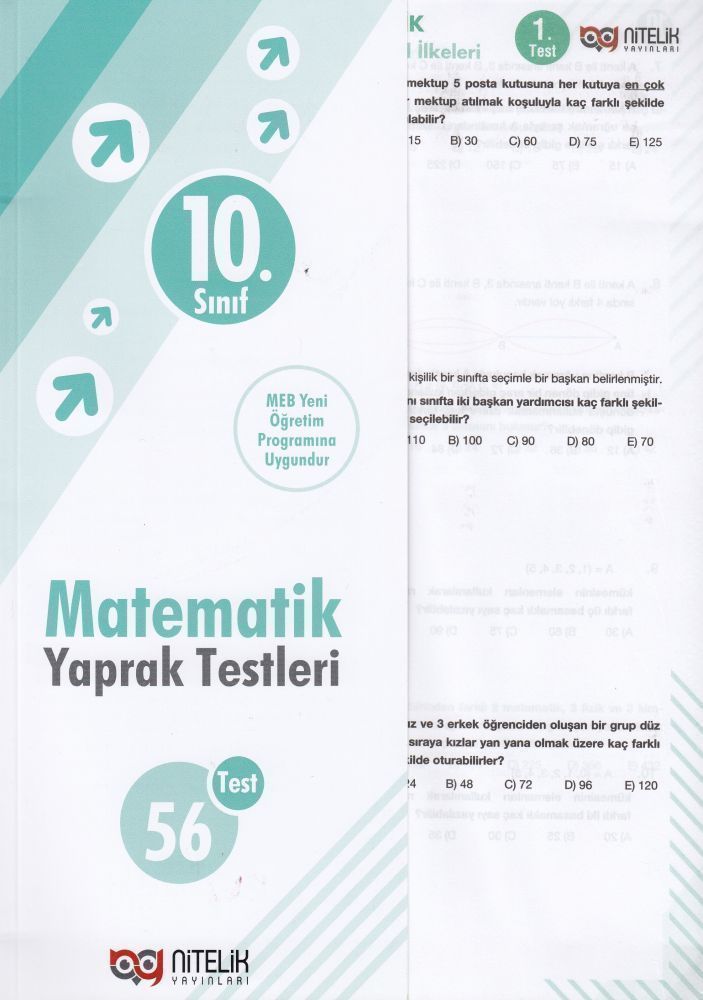 10.Sınıf Matematik Yaprak Test Nitelik Yayınları