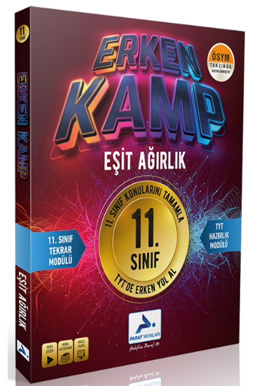 Paraf 11. Sınıf Eşit Ağırlık Erken Kamp Tekrar Modülü Paraf Yayınları Paraf 11. Sınıf Eşit Ağırlık Erken Kamp Tekrar Modülü Paraf Yayınları