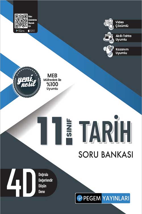 11. Sınıf Tarih Soru Bankası Pegem Akademi Yayınları