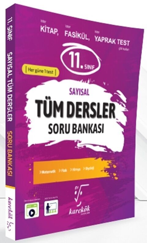 11. Sınıf Tüm Dersler Sayısal Soru Bankası Karekök Yayınları