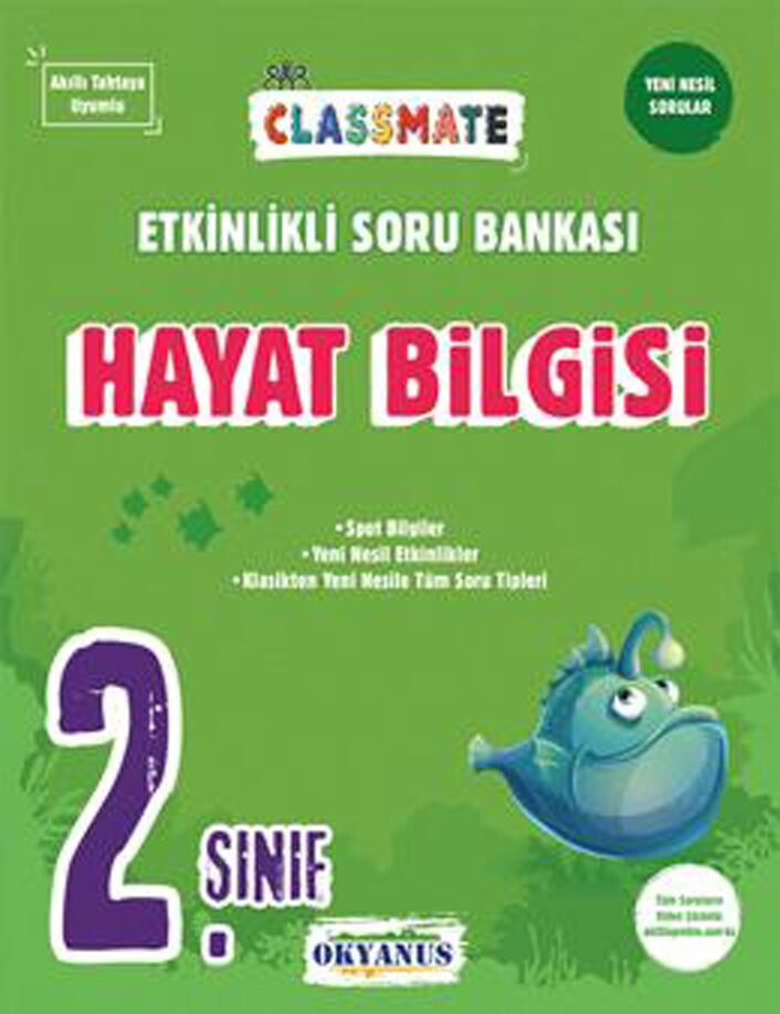 2. Sınıf Hayat Bilgisi Classmate Etkinlikli Soru Bankası Okyanus Yayınları