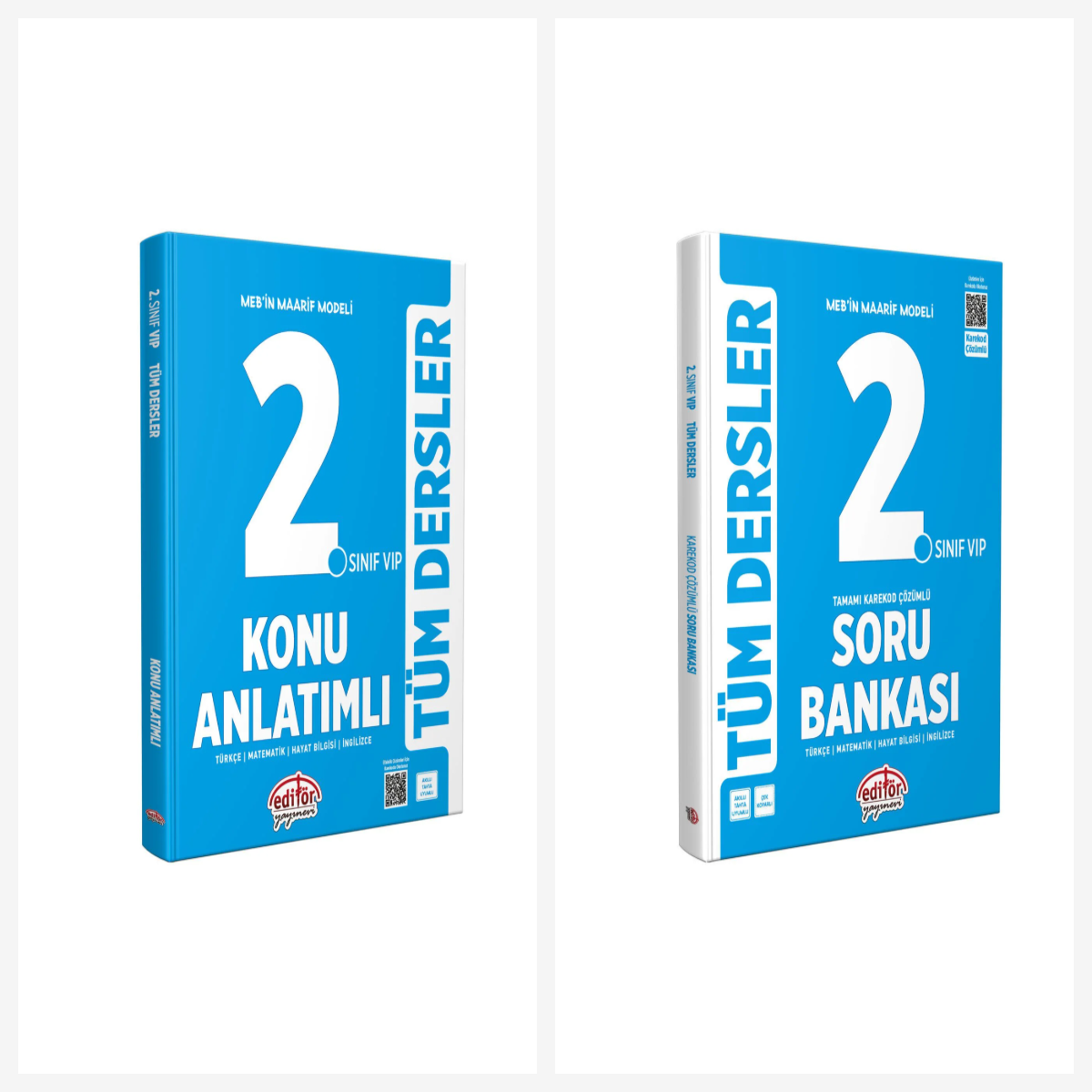 2. Sınıf Vip Tüm Dersler Konu Anlatımlı Soru Bankası Seti 2 Kitap Editör Yayınları
