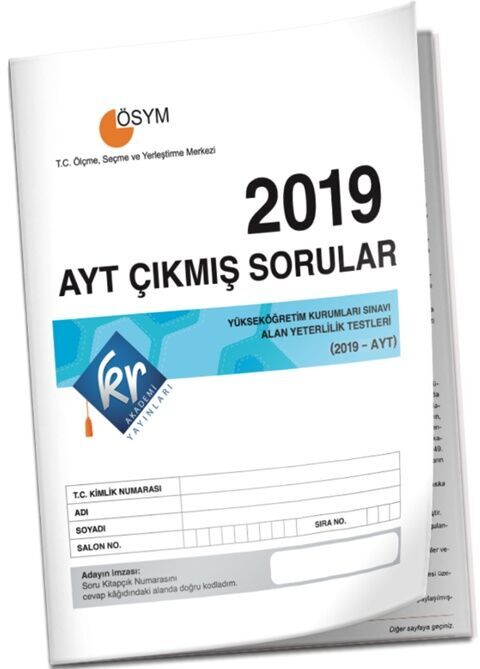 2019 AYT Çıkmış Sorular Tıpkı Basım Kitapçığı KR Akademi Yayınları