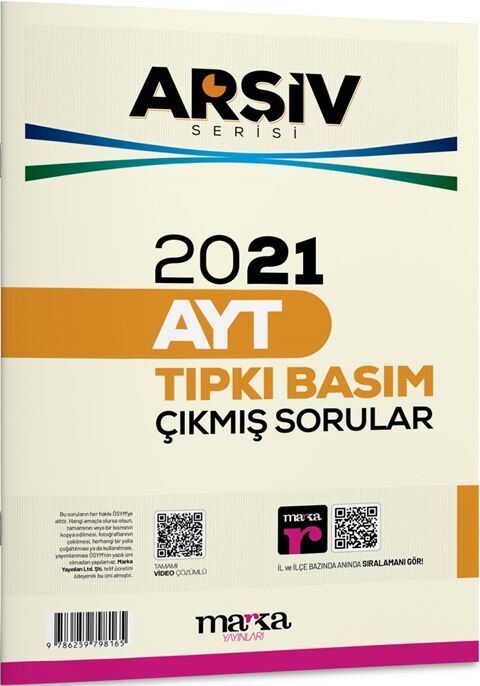 2021 AYT Arşiv Serisi Tıpkı Basım Çıkmış Sorular Marka Yayınları