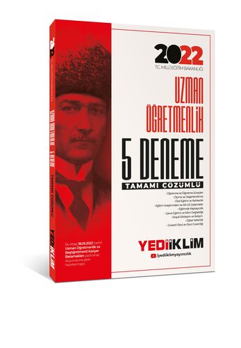 2022 MEB Uzman Öğretmenlik Tamamı Çözümlü 5 Deneme Yediiklim Yayınları