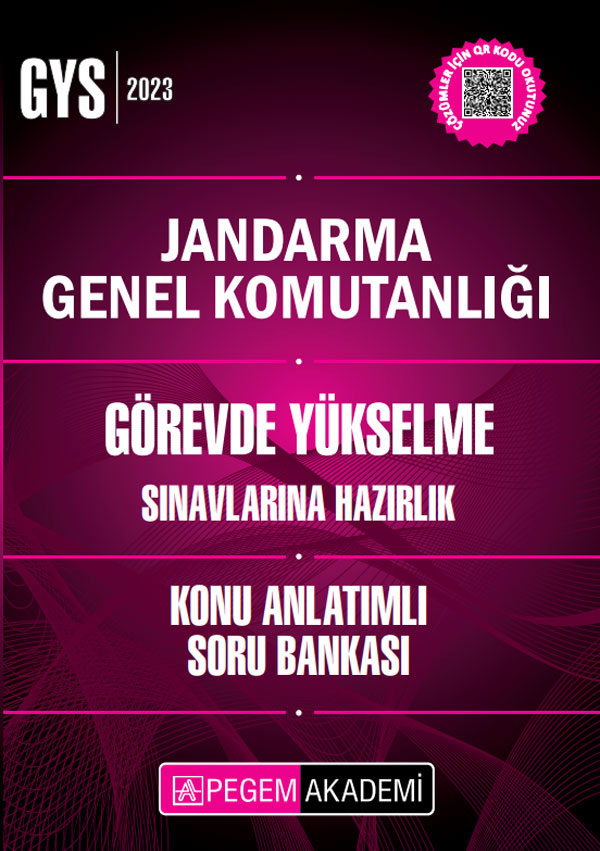 2023 Jandarma Genel Komutanlığı Gys Konu Anlatımlı Soru Bankası Pegem Akademi Yayıncılık