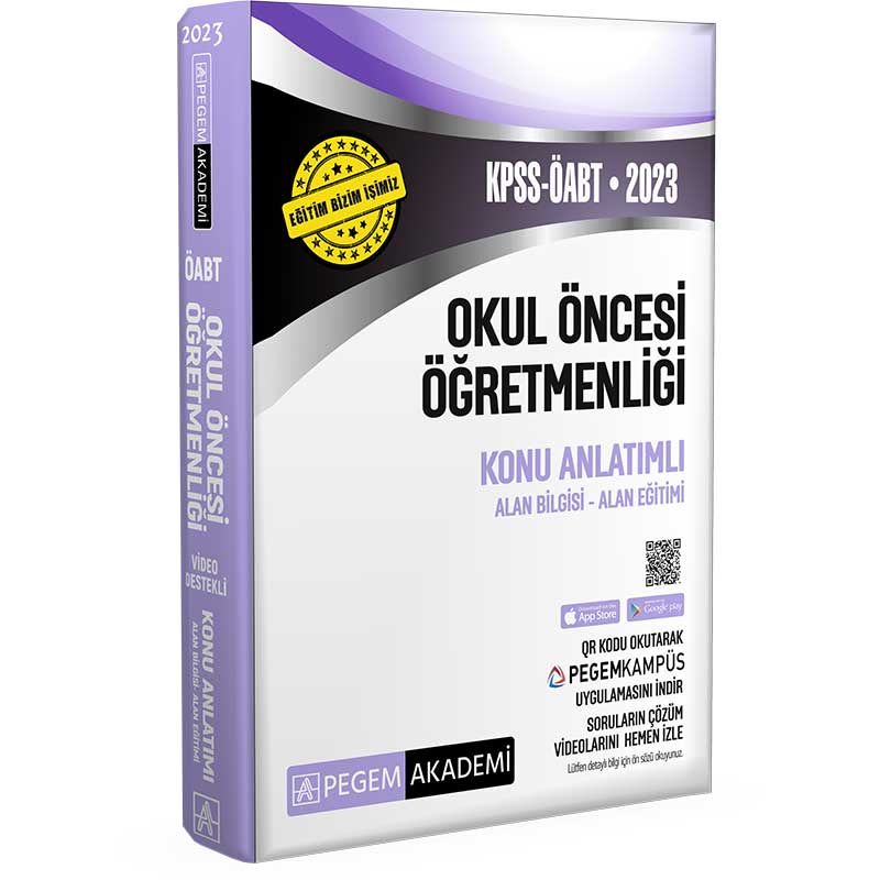 2023 KPSS ÖABT Okul Öncesi Öğretmenliği Konu Anlatımlı Pegem Akademi Yayıncılık