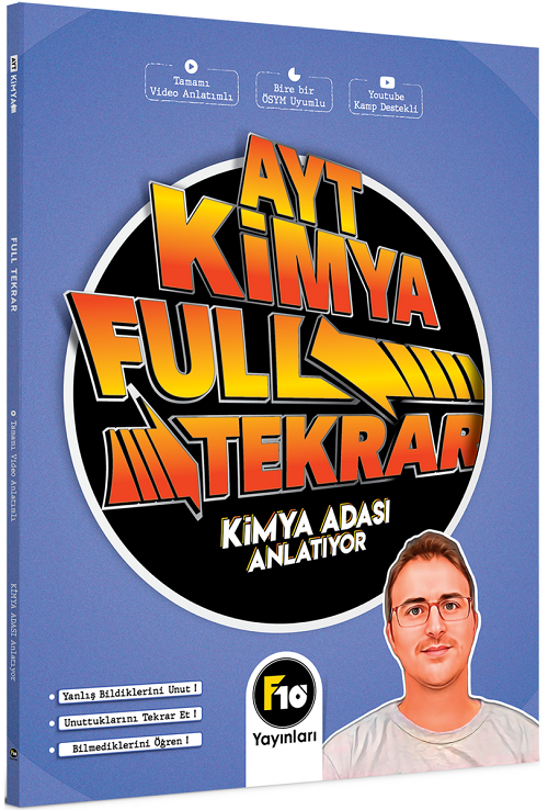 Kimya Adası AYT Kimya Full Tekrar Video Ders Kitabı F10 Yayınları