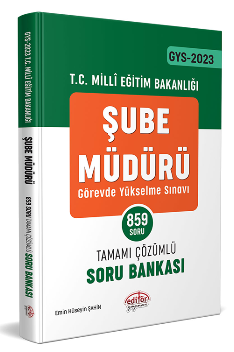 2023 Milli Eğitim Bakanlığı Şube Müdürü GYS Soru Bankası Editör Yayınevi