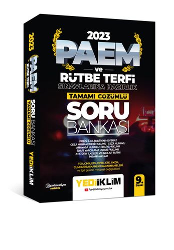 2023 PAEM ve Rütbe Terfi Sınavlarına Hazırlık Tamamı Çözümlü Soru Bankası Yediiklim Yayınları