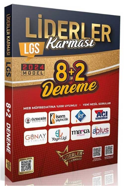 2024 8. Sınıf LGS Tüm Dersler 8+2 Deneme Video Çözümlü Liderler Karması Yayınları