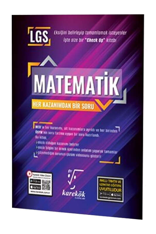 8. Sınıf LGS Matematik Her Kazanımdan Bir Soru Karekök Yayınları