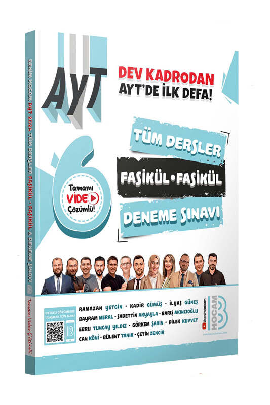 2024 AYT Tüm Dersler Tamamı Video Çözümlü Fasikül Fasikül Deneme Sınavı Benim Hocam Yayınları