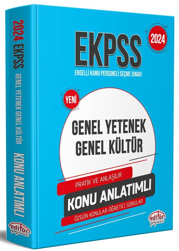 2024 EKPSS Tek Kitap Konu Anlatımlı Editör Yayınları