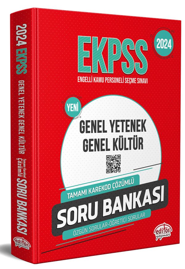 2024 EKPSS Tek Kitap Soru Bankası Karekod Çözümlü Editör Yayınları