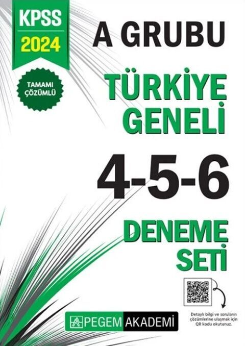 2024 KPSS A Grubu Türkiye Geneli 4-5-6 Deneme Seti Pegem Akademi Yayıncılık