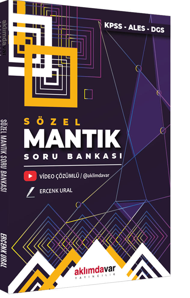 2024 KPSS DGS ALES Tamamı Video Çözümlü Sözel Mantık Soru Bankası Aklımdavar Yayıncılık