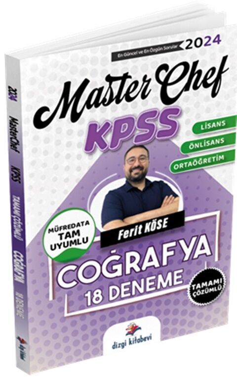 2024 KPSS Genel Kültür Coğrafya Masterchef 18 Deneme Dizgi Kitap Yayınları