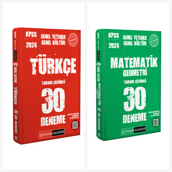 2024 KPSS Genel Yetenek Tüm Dersler Deneme Seti Pegem Akademi Yayınları