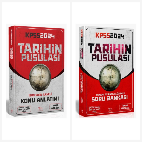 2024 KPSS Tarihin Pusulası Konu Anlatımı Soru Bankası Seti - İsmail Adıgüzel CBA Yayınları