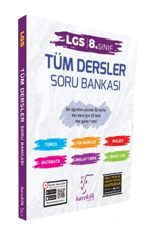 8. Sınıf LGS Tüm Dersler Soru Bankası Karekök Yayınları