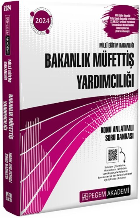 2024 MEB Bakanlık Müfettiş Yardımcılığı Konu Anlatımlı Soru Bankası Pegem Akademi Yayıncılık