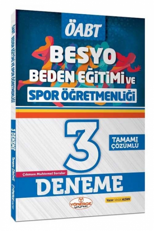 ÖABT BESYO Beden Eğitimi ve Spor Öğretmenliği 3 Deneme Çözümlü Yönerge Yayınları