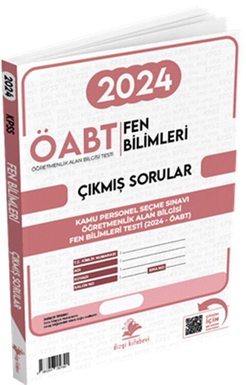 2024 ÖABT Fen Bilimleri Öğretmenliği Video Çözümlü Sınavı Tek Fasikül Orijinal Çıkmış Sorular Dizgi Kitap Yayınları