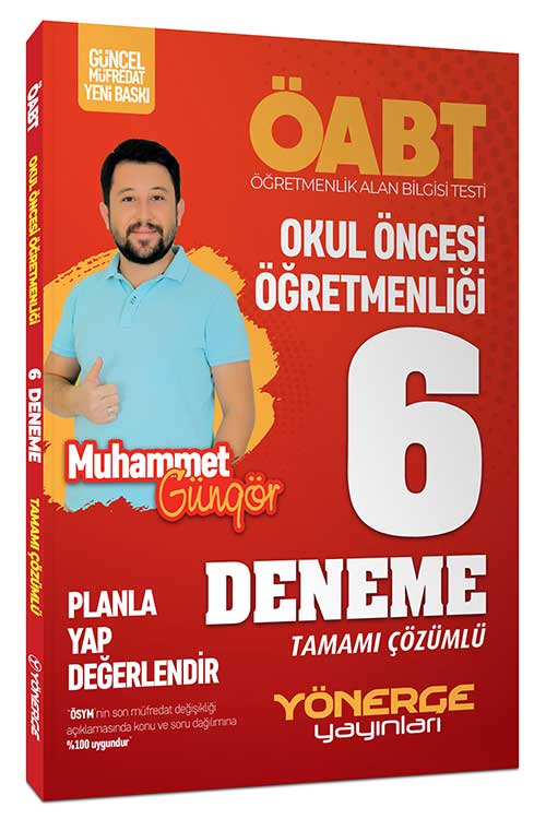 ÖABT Okul Öncesi Öğretmenliği 6 Deneme Çözümlü Yönerge Yayınları