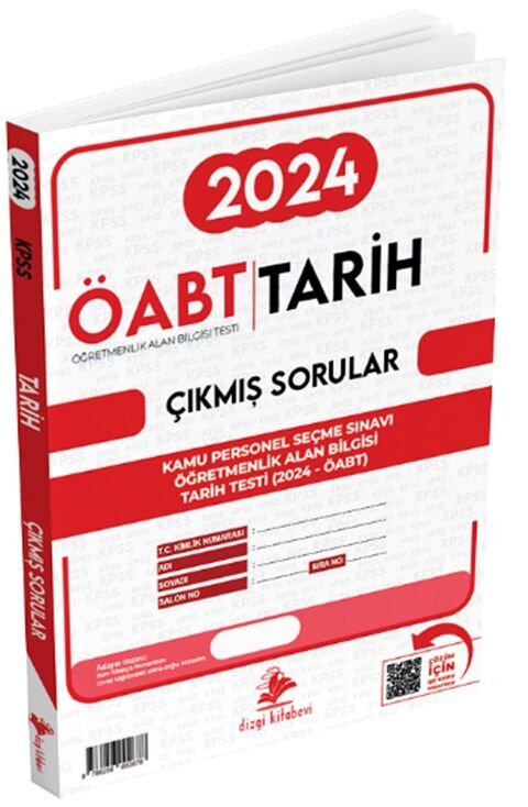 2024 ÖABT Tarih Öğretmenliği Sınavı Çıkmış Sorular Dizgi Kitap Yayınları