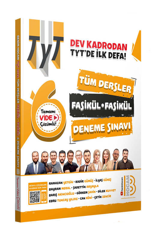 2024 TYT Tüm Dersler Tamamı Video Çözümlü Fasikül Fasikül Deneme Sınavı Benim Hocam Yayınları