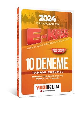 2024 Tüm Adaylar İçin Ekpss Tamamı Çözümlü 10 Deneme Yediiklim Yayınları