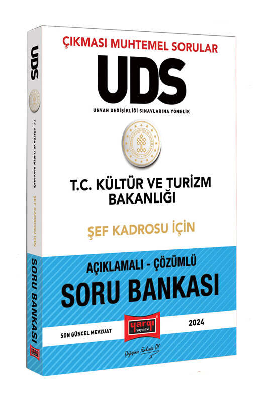 Yargı UDS T.C Kültür ve Turizm Bakanlığı Şef Kadrosu İçin Açıklamalı Çözümlü Soru Bankası Yargı Yayınları