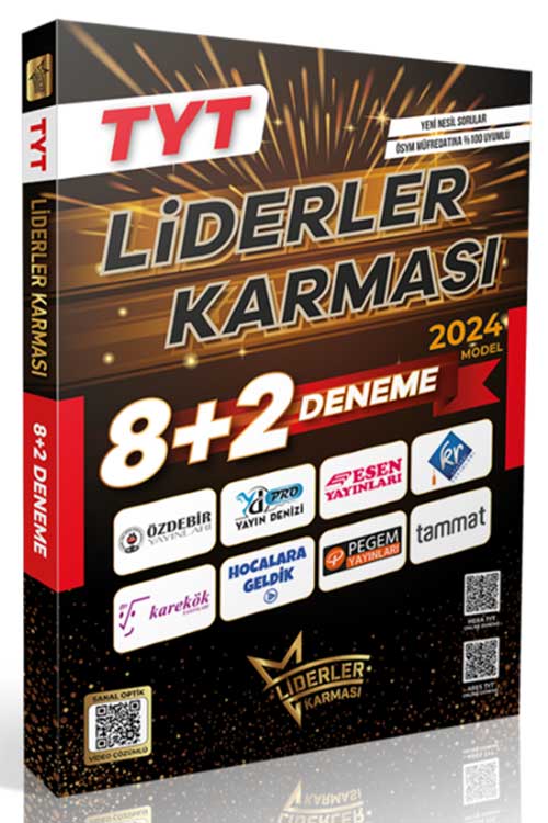 2024 YKS TYT 8 + 2 Deneme Seti Liderler Karması Yayınları