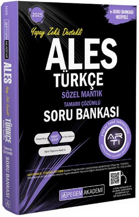 2025 ALES Türkçe Sözel Mantık Tamamı Çözümlü Soru Bankası Pegem Akademi Yayıncılık