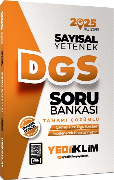 2025 DGS Sayısal Yetenek Tamamı Çözümlü Soru Bankası Yediiklim Yayınları