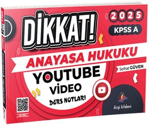 2025 Dikkat KPSS A Anayasa Hukuku Video Ders Notları Dizgi Kitap Yayınları