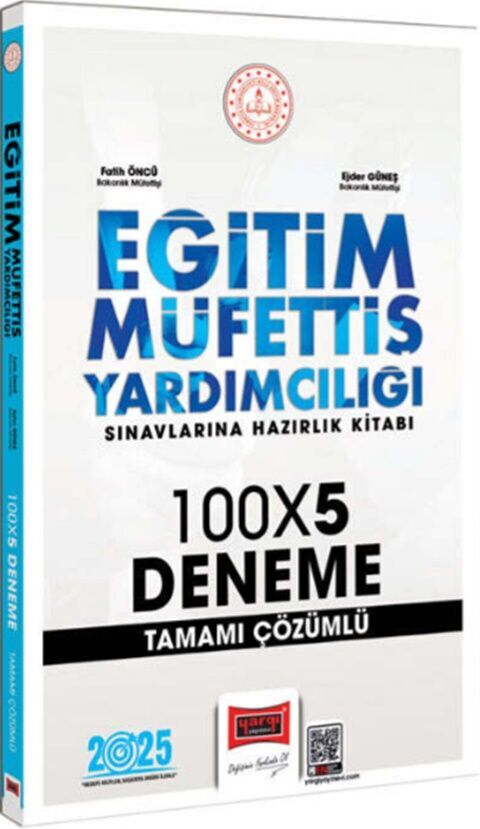 2025 Eğitim Müfettiş Yardımcılığı Sınavlarına Hazırlık Kitabı 100 x 5 Deneme Yargı Yayınları