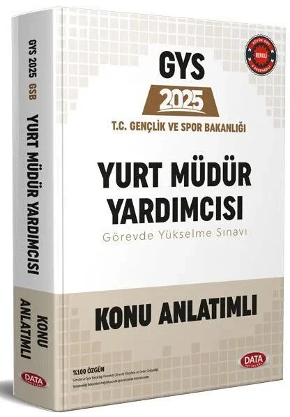 2025 GYS Gençlik ve Spor Bakanlığı Yurt Müdür Yardımcısı Konu Anlatımlı Hazırlık Kitabı Görevde Yükselme Data Yayınları