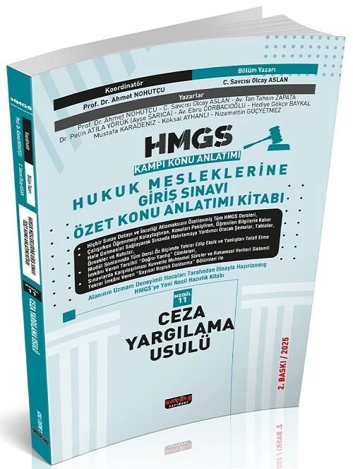 2025 HMGS Ceza Yargılama Usulü Özet Konu Anlatımı Modül-11 2. Baskı - Olcay Aslan Savaş Yayınları 2025 HMGS Ceza Yargılama Usulü Özet Konu Anlatımı Modül-11 2. Baskı - Olcay Aslan Savaş Yayınları