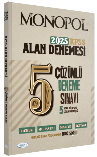 2025 KPSS A Grubu Alan 5 Deneme Çözümlü Monopol Yayınları