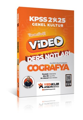 2025 KPSS Coğrafya Atölye Genel Kültür Video Ders Notları Yediiklim Yayınları